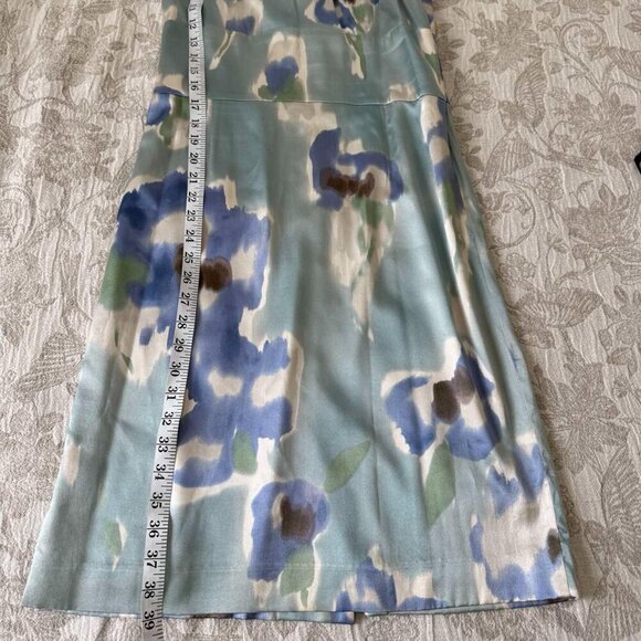 Ann Taylor  Multicolor Silk Strappy Sleeveless Dress Wedding Summer size 8 - Picture 15 of 15